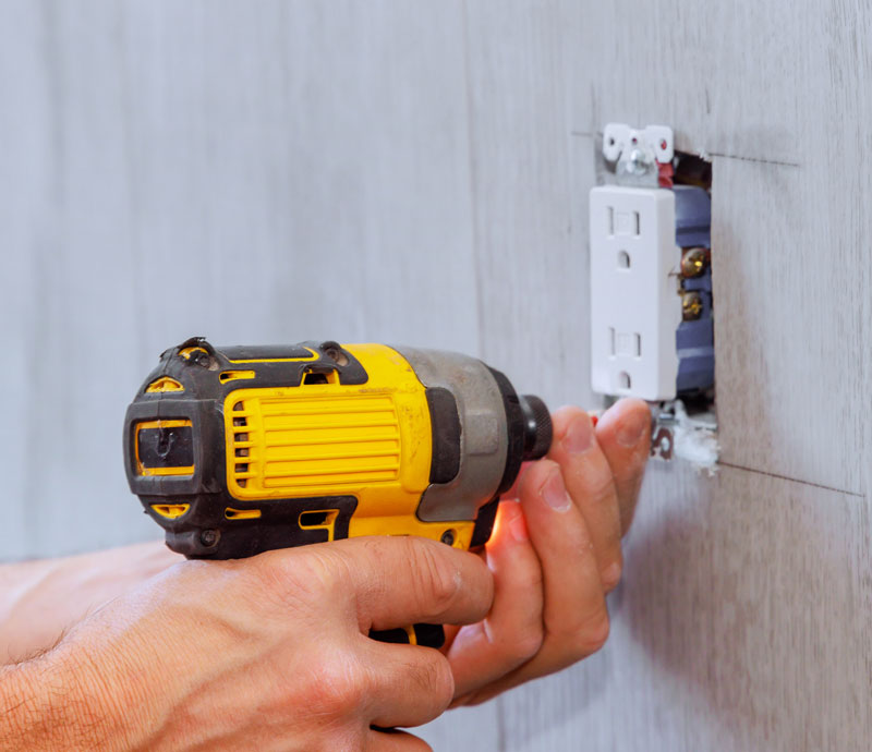 installation of electrical outlet